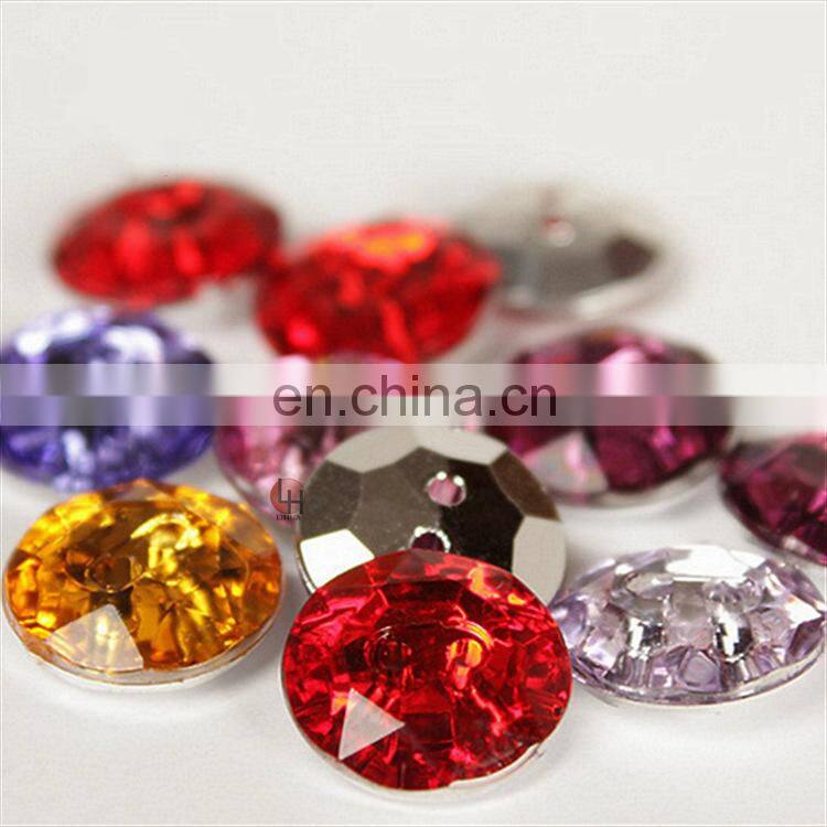 15MM Customized Size Round Clear Diamond Rhinestone Acrylic Button