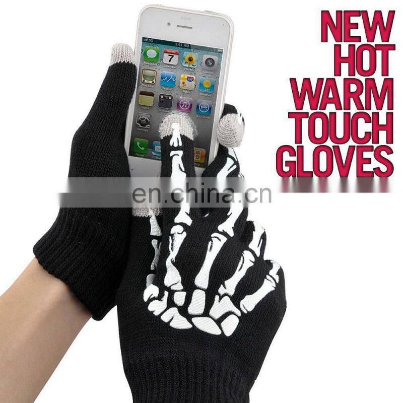 Knitting Winter Warm Cell Phone Gloves For Touch Screen