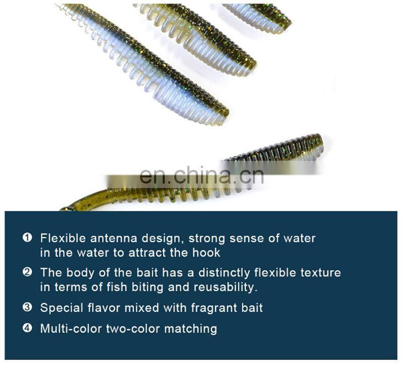 25 Colors 75mm 100mm 125mm Two-color Matching Special Flavor With Fragrant Soft Fishing Lures Larval Bass Soft Bait