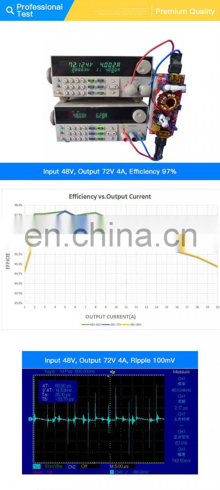 12V 24V 48V to 48V 60V 72V 1500W 30A Boost DC-DC Converter Power Supply Step-Up Module