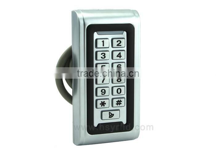 Access control digital door lock waterproof standalone keypad rfid reader with blacklight