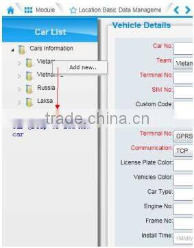 S1000 Vehicle gps tracking system software for oil level monitoring with alarm and many functions