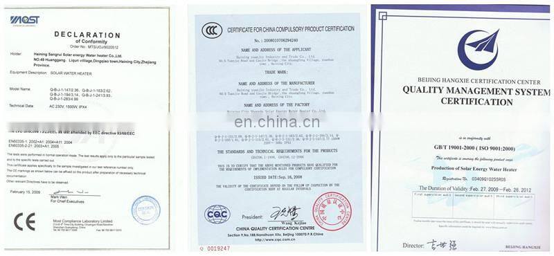 Quality Is Guaranteed Chinese Heat Solar Water Heater