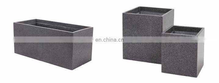 Dark grey granite plant pots