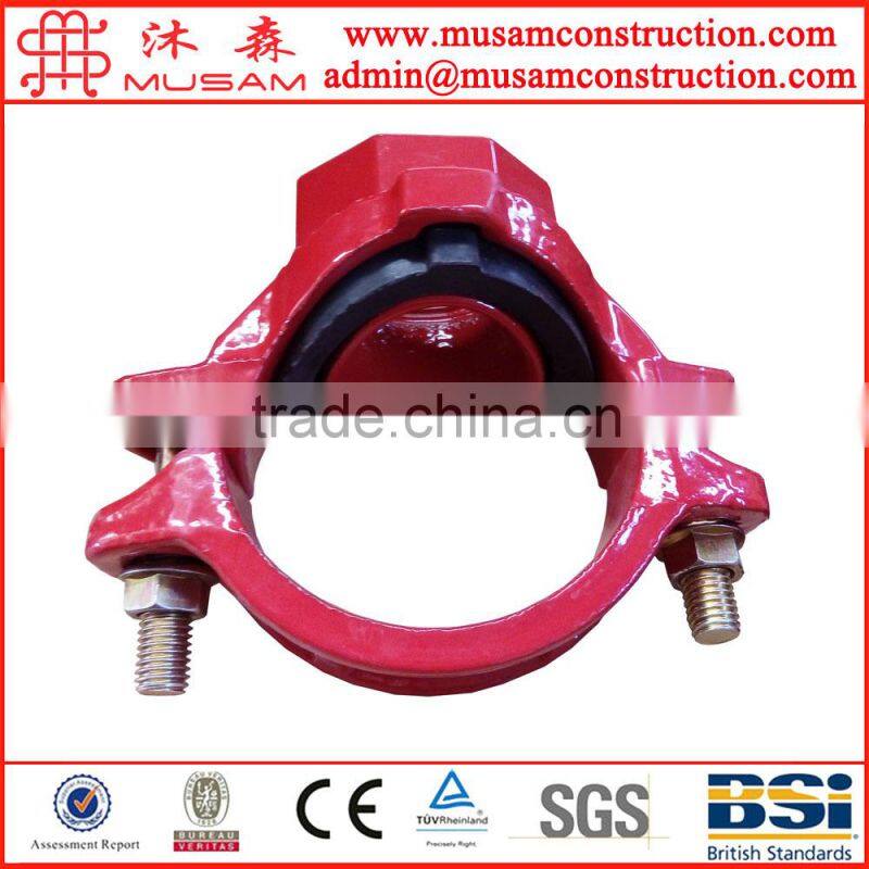 FM Approved Grooved Fitting ductile iron cast Threaded Mechanical Tee