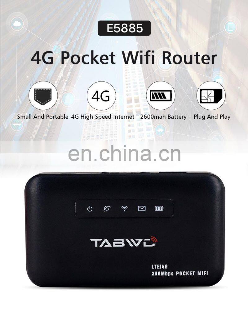 ALLINGE MDZ176 Unlocked E5885 Pocket Wifi Router 4G VPN Wireless Router with Sim Card Support RJ45 Port
