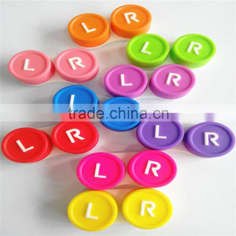 colorful big eye contact lens container