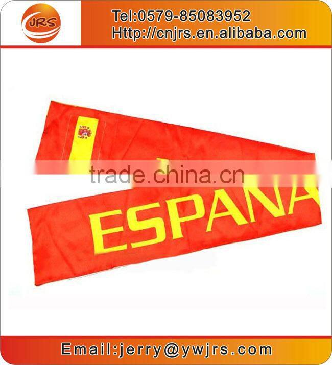 China factory wholesale world cup satin football scarf/digital printing scarf