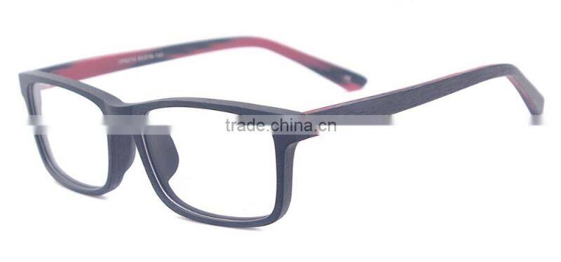 Latest designer wood texture Japanese eyeglass frame for men and women