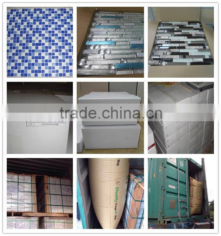 300x300x4mm swimming pool crystal glass mosaic tiles for sale