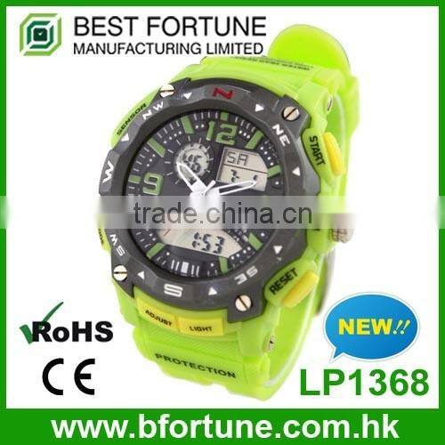 LP1369 China digital movement plasyic band 3atm water resistant alarm watch