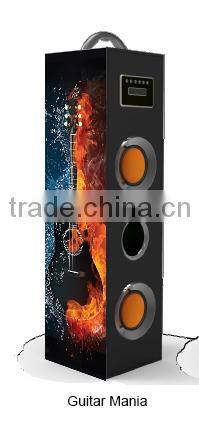 Brand New Guitar Pattern Wood Tower Speaker