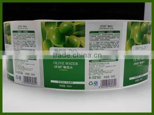 Full Color Hot-sale Adhesive Sticker Labels for Olive Water bottles