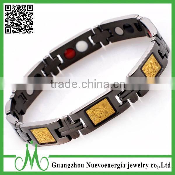 Wholesale magnetic jewelry scalar energy magnetic gold bracelet