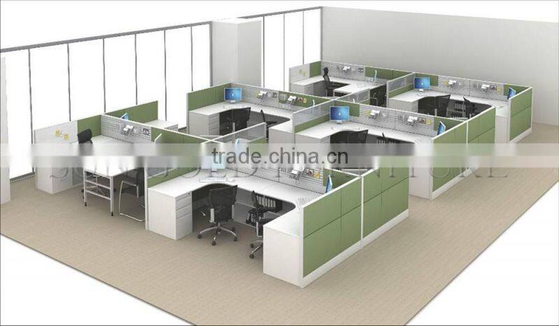 China supplier 6 seater Call center Workstation Cubicle for Small Office ( SZ-WS378)