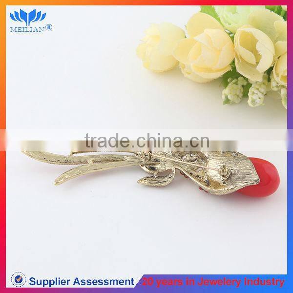 Cheap Rhinestone Wedding Metal Handmade Flower Brooch