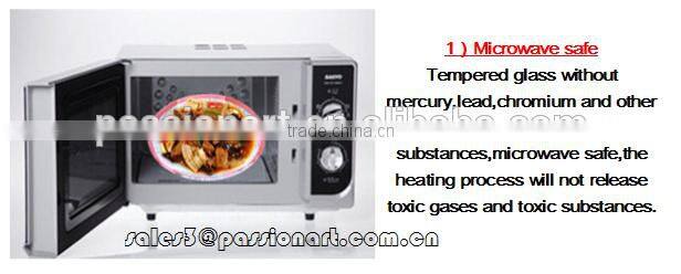 Advertising gift Customized tempered glass vegetables plate