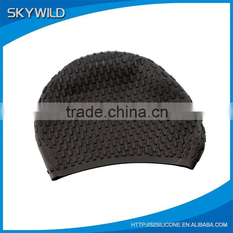 2016 Custom Printed waterproof silicone swimming cap for adult