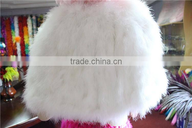 Bridal Dress White Turkey Feather Shawl For Dress Up