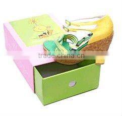 cardboard yellow box shoes