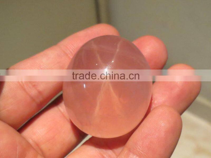 HUGE 256.90 carat 6-petal Natural STAR Rose Quartz Gemstone Loose Semi Precious Stone Cabochons
