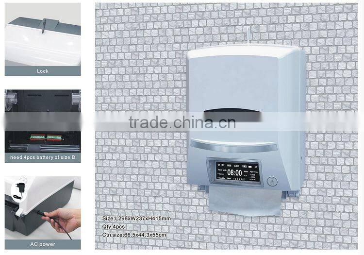 commercial LCD display electric automatic toilet paper dispenser