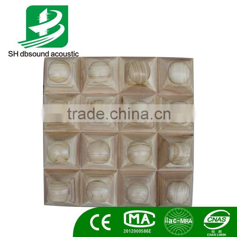 3D fireproof acoustic diffuser panel for hifi room