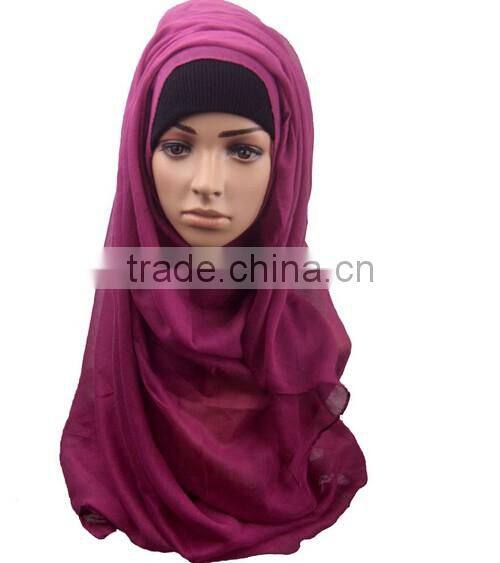 >>FACTORY best selling fashion women plain muslin hijab scarf/