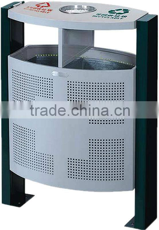 Indoor square ground stand dustbin with ash barrel