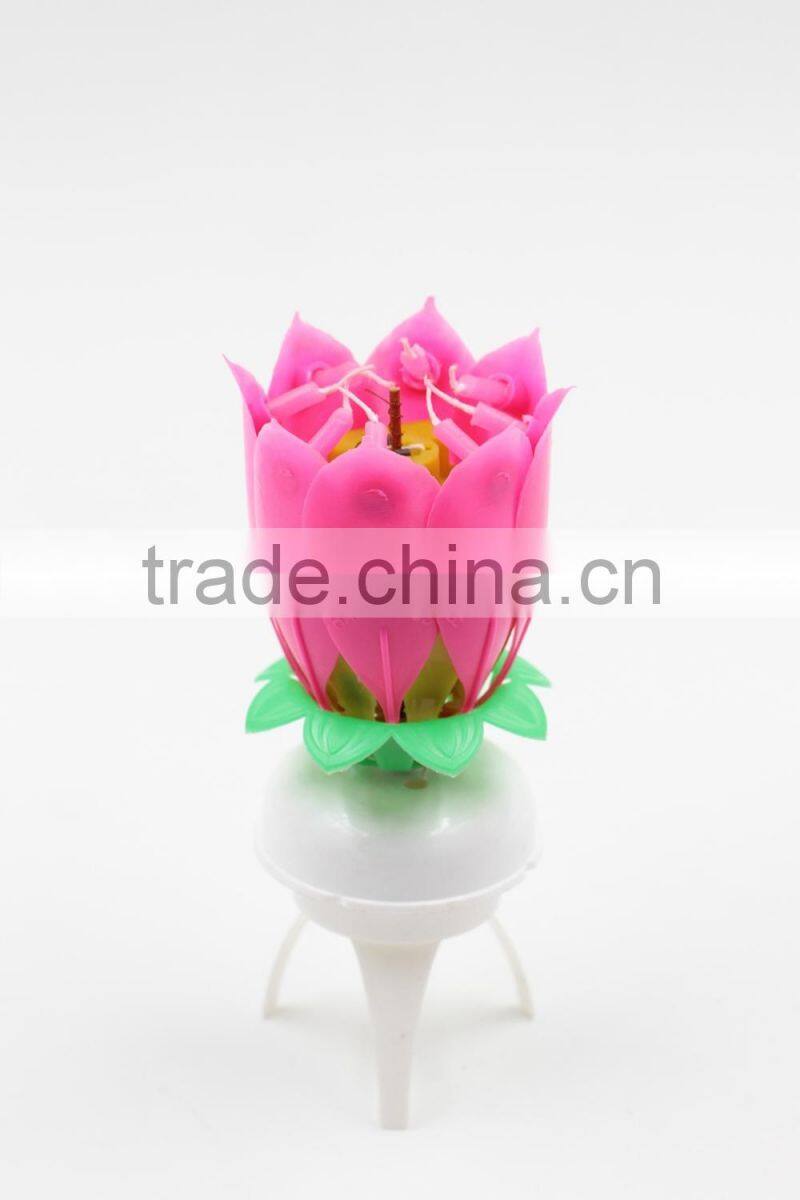 the most popular MUSIC birthday Lotus flower candle export in 2015