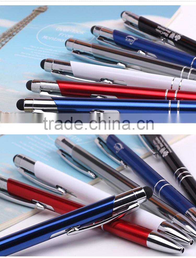 China wholesale promotional metal pen cheap advertising ball pen with stylus for promotion