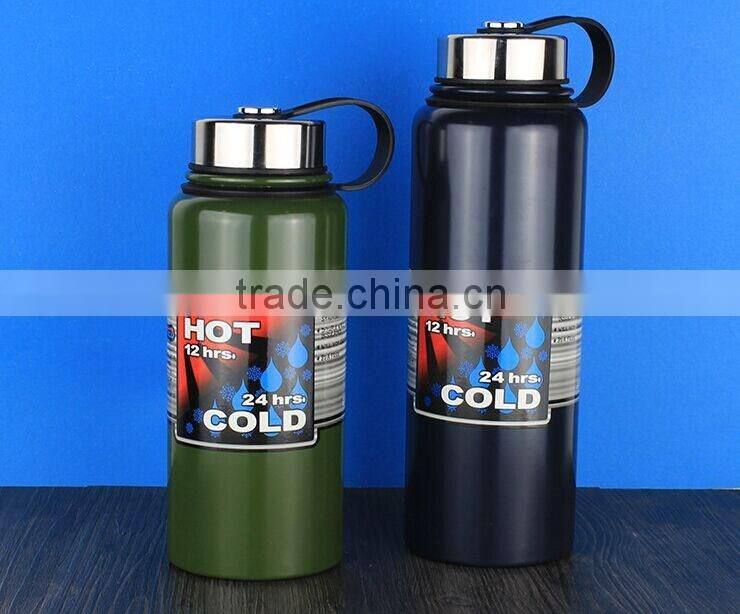 Insulated Stainless Steel Water Bottle, Wide Mouth, 32-Ounce