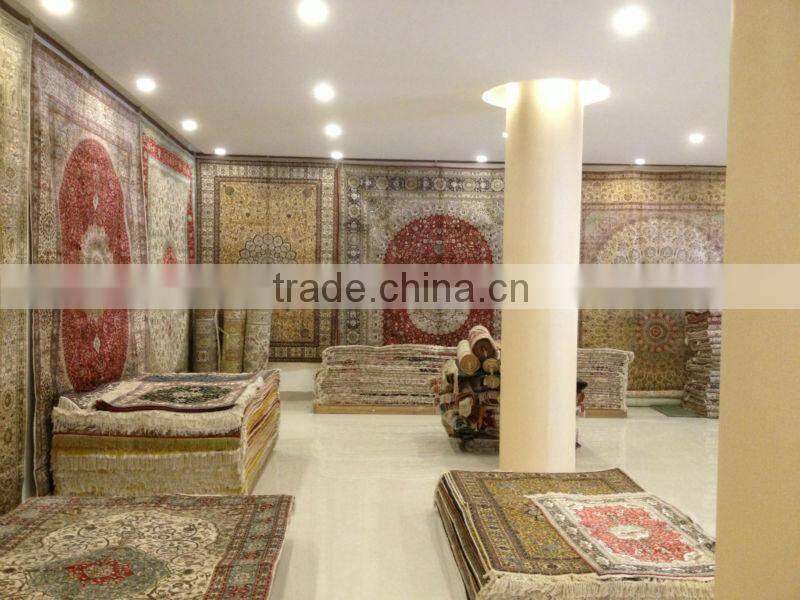 pink silk runner for children room hand knotted in china