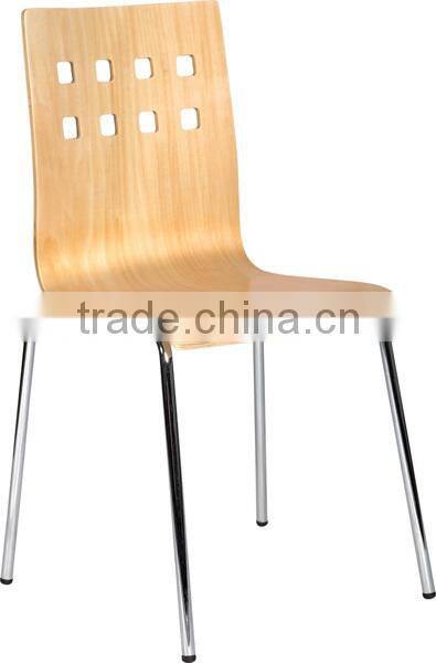Bent wood dining chair Curve back wood dining chair Modern style wooden restaurant chair