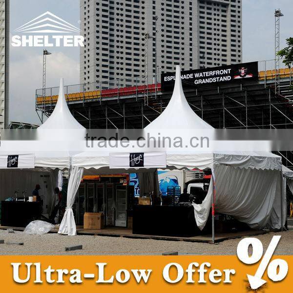 4x4m White gazebo with aluminum alloy frame