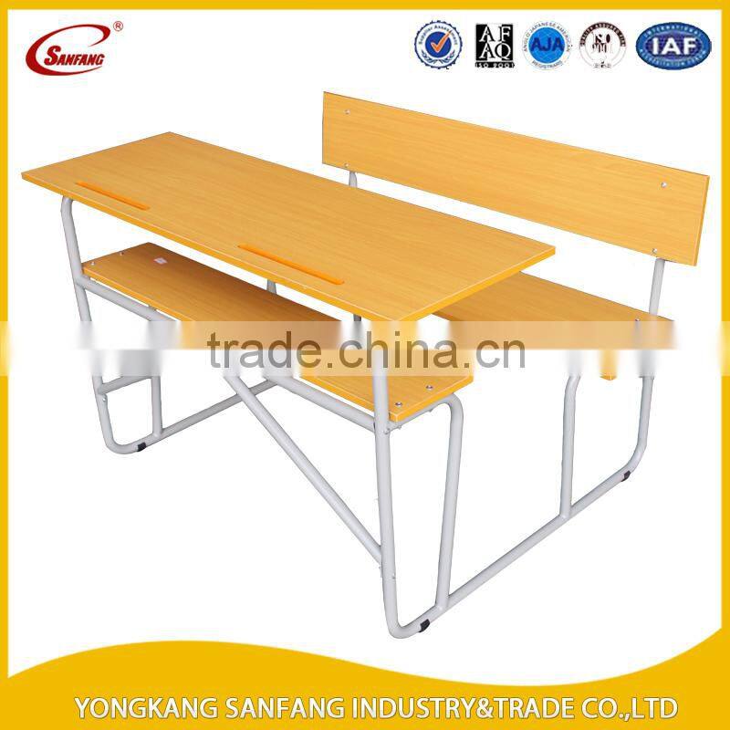Multifunctional double school desk school desk and chair with Panel school desk and chair set