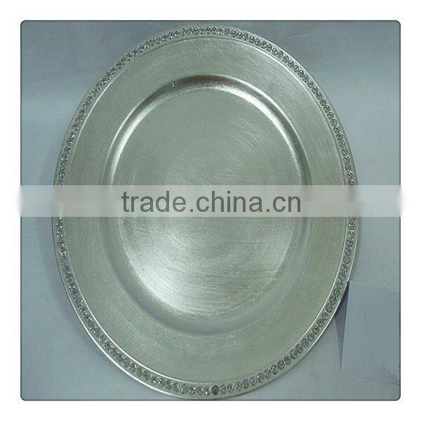 Decorative Plastic Crystal Charger Plates