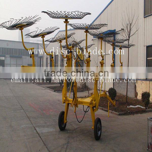 New type trailed finger wheel raker for tractor 2015 HOT SALE