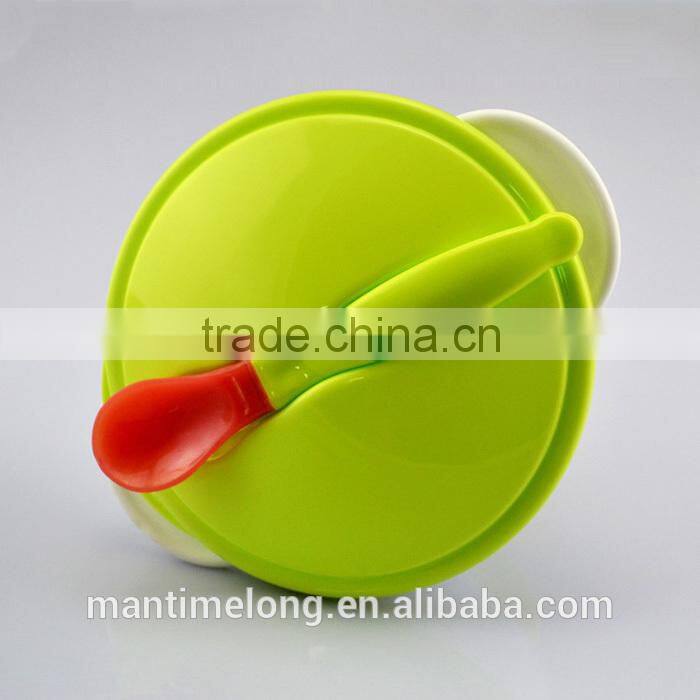 baby suction bowl with temperature sensing spoon