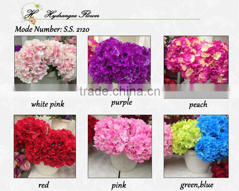wholesale silk bule hydrangea petals flowers artificial