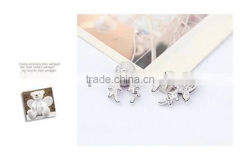 aestheticism Christmas ornaments purple crystal elk wholesale earring stud 2013 new