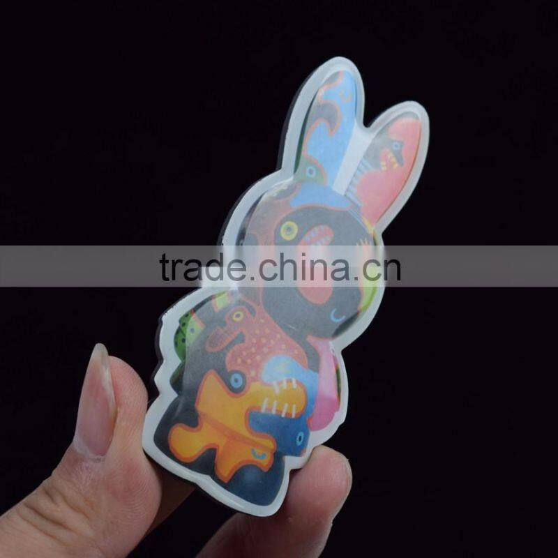 2016 Popular Promotional Gifts epoxy fridge magnet set with the beauty of the beautiful rubbits