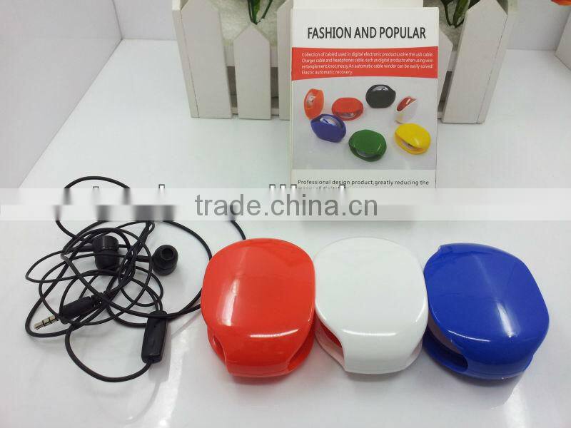 plastic cord winder for iphone earphone and usb cable