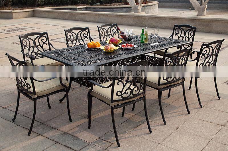 outdoor garden beach pool aluminum chaise with ottoman