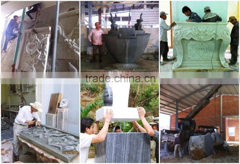 Decorative garden stone flower pot white marble hand carved sculpture for home garden