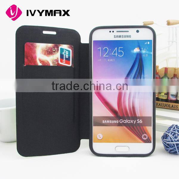 Colorful mobilephone case for samsung galaxy s6 new wallet leather case