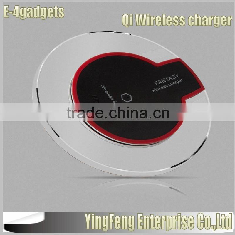 Qi Wireless charger Fantasy Crystal UFO Shape Charging pad with LED lighting for samsung galaxy S6 S7 edge wireless charger