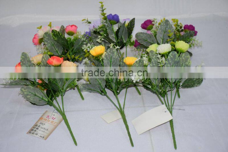 Natural looking low price wholesale 5 heads artificial flower