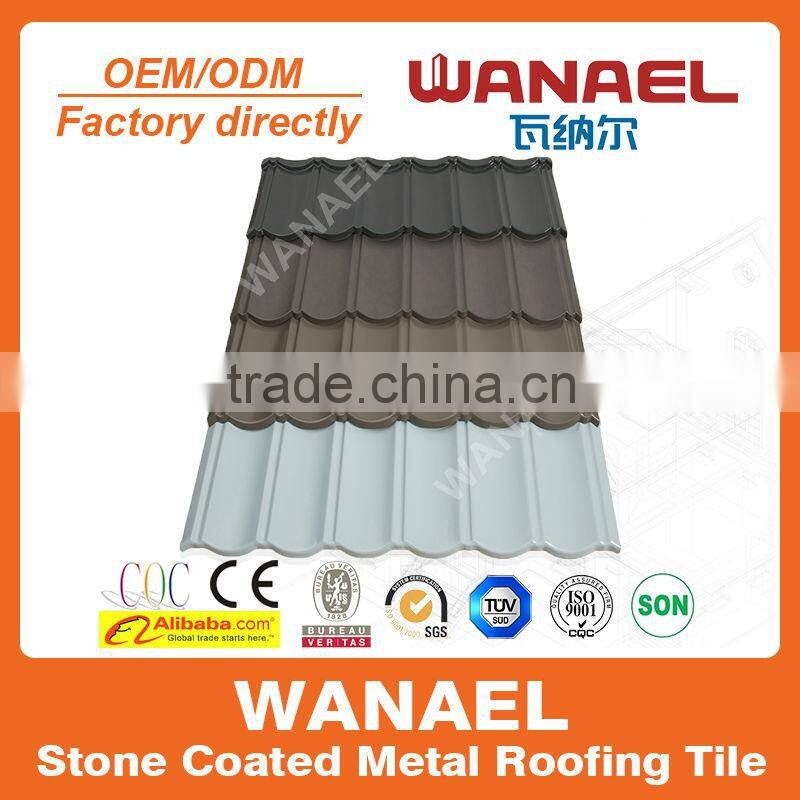 Best sell roofing material/ colorful stone coated metal roof tile manufacturer