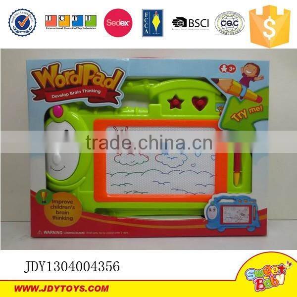 Vehicle type erasable magnetic writing drawing board for kids